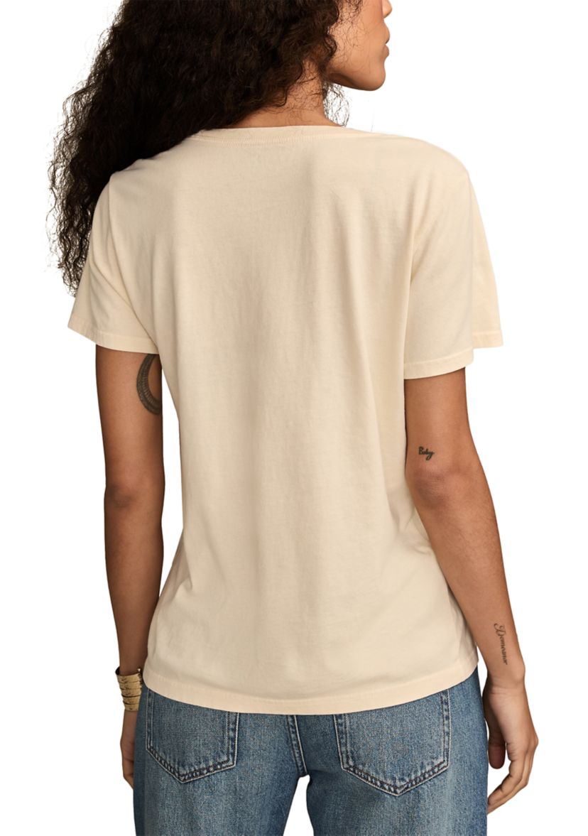 Womens Sun Frame Graphic Crew Neck T-Shirt