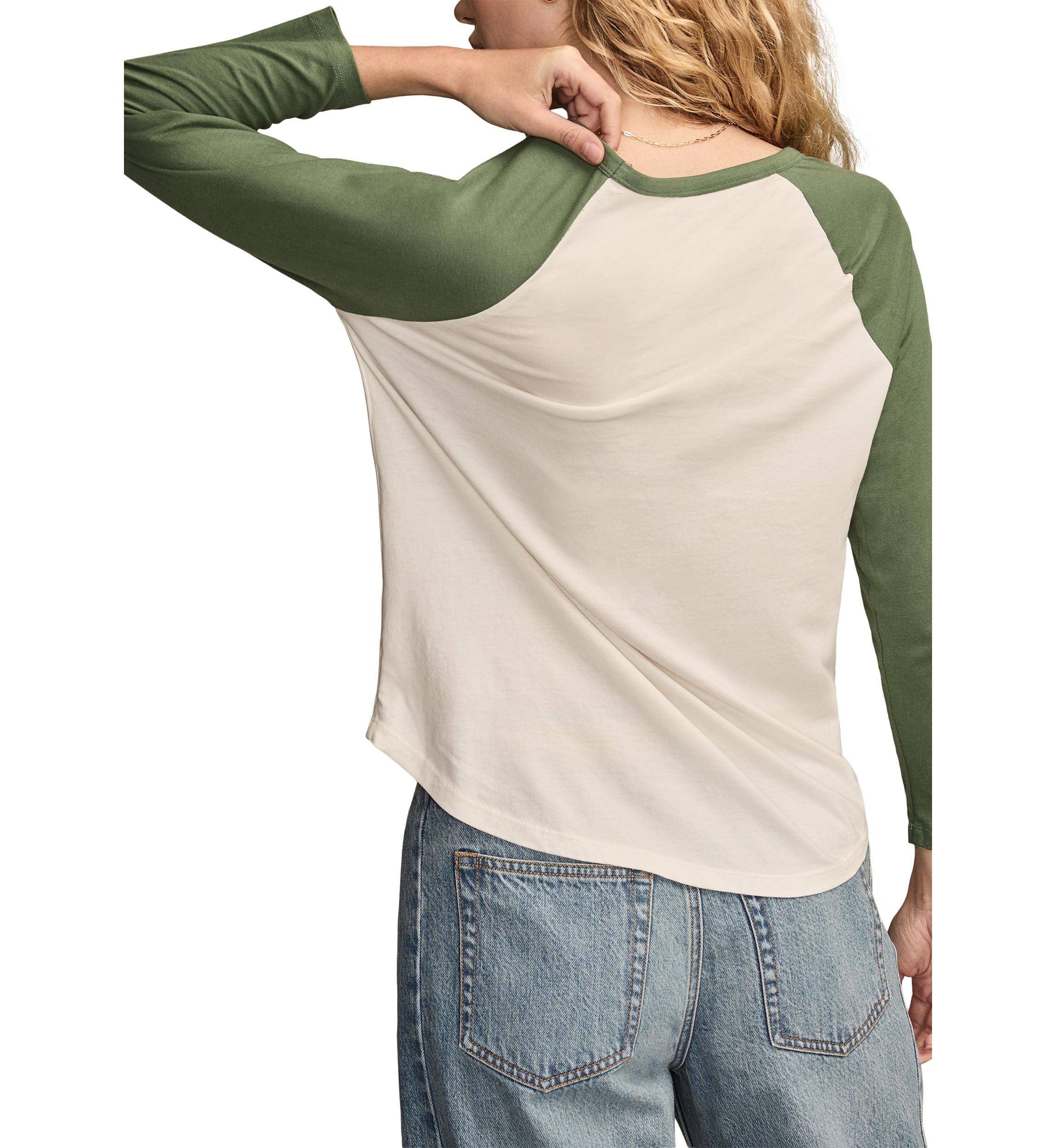 Womens Butterfly Graphic Baseball T-Shirt