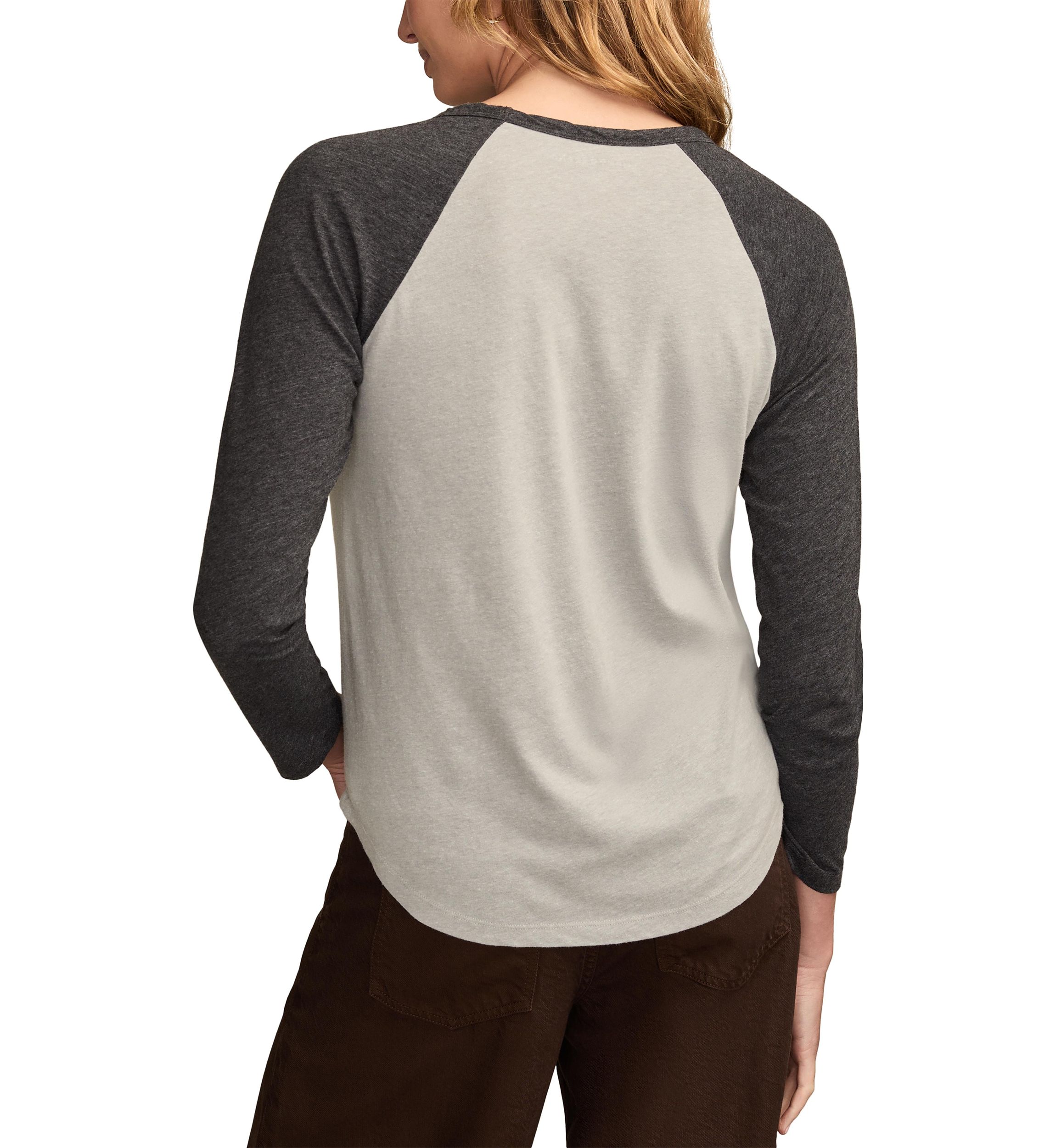 Womens 3/4 Raglan Sleeve Graphic Baseball T-Shirt