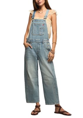 Lucky Brand Women's Barrel Overalls, Large