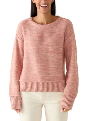 Lucky Brand Women's Long Sleeve Solid Crew Neck Sweater, Large