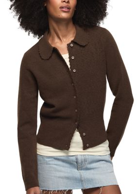 Lucky Brand Women's Peter Pan Collar Cardigan