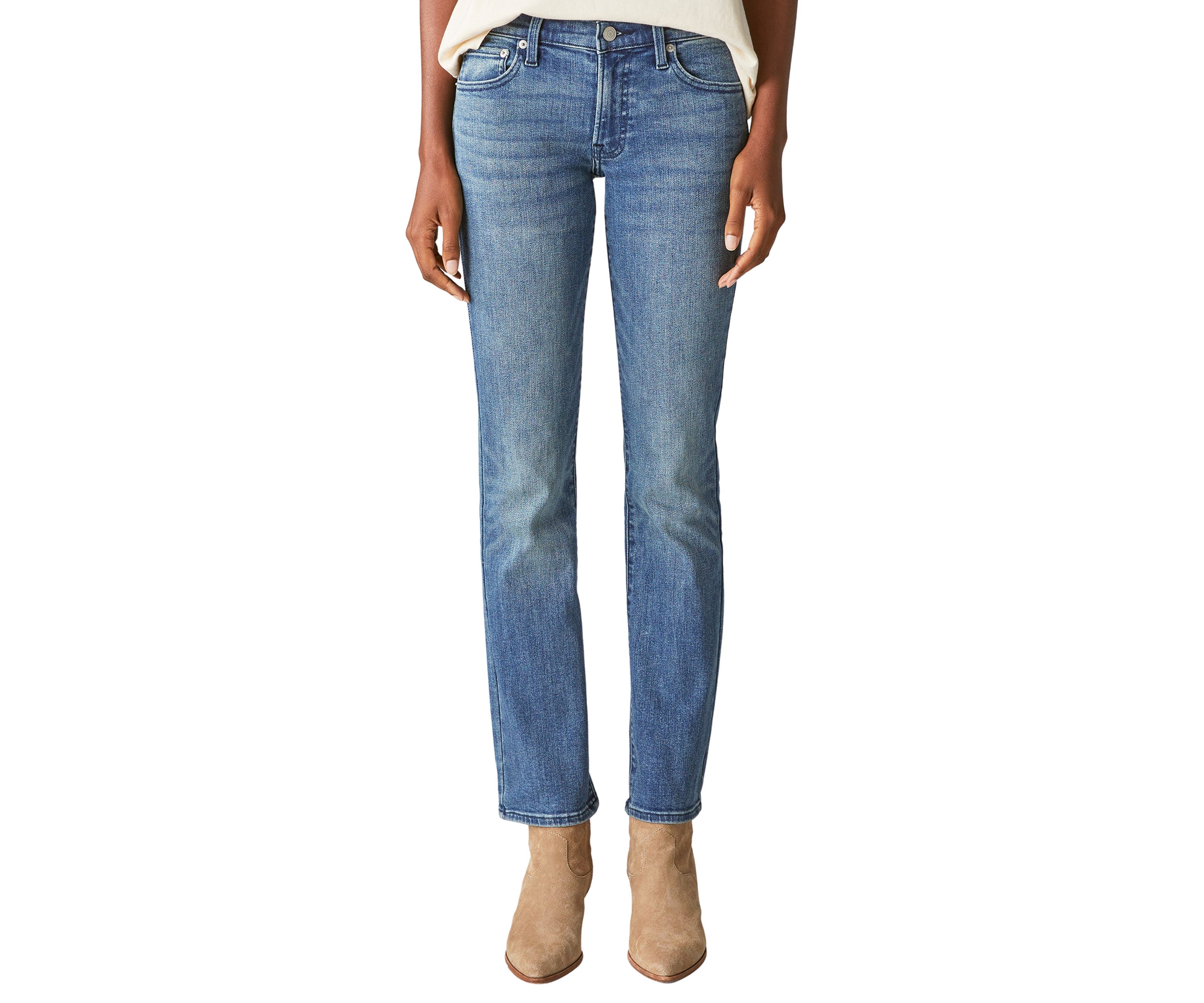 Mid Rise Sweet Straight Jeans