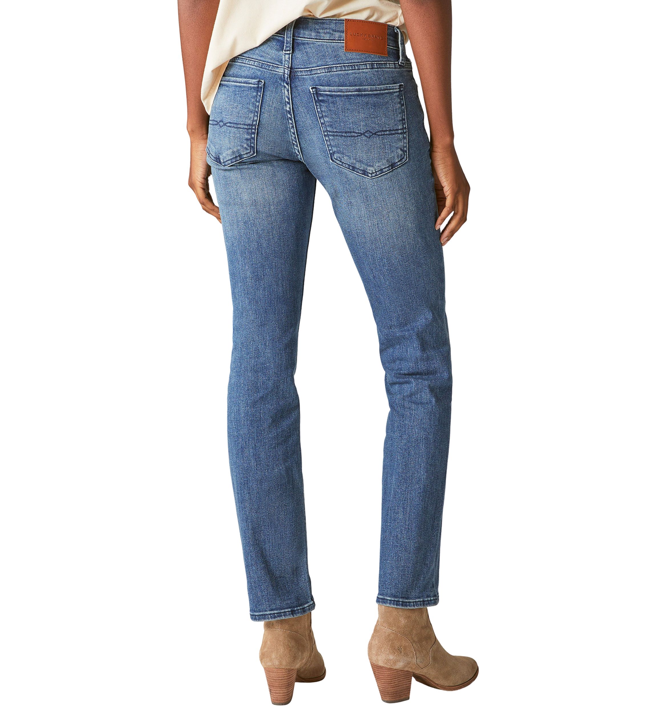 Mid Rise Sweet Straight Jeans