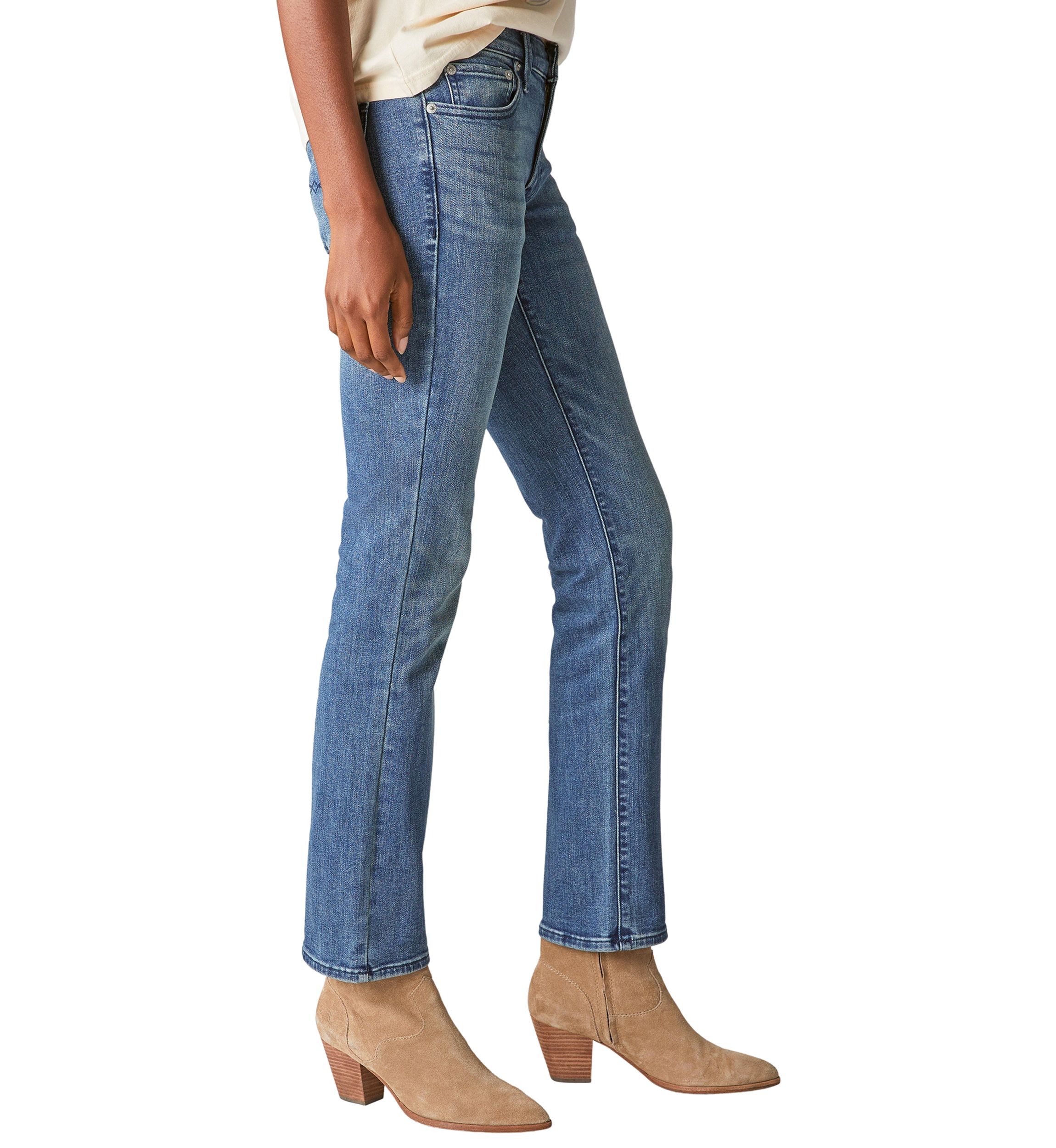 Mid Rise Sweet Straight Jeans