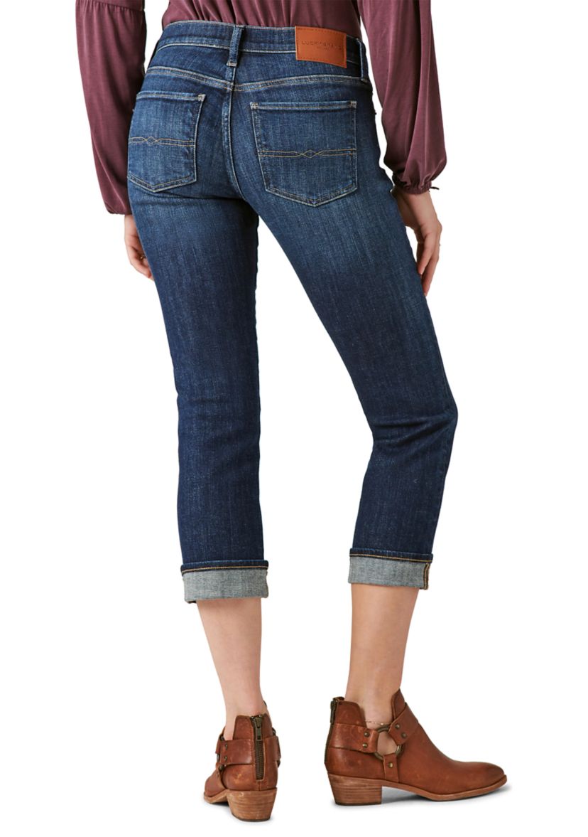 Mid Rise Sweet Crop Cuffed Jeans 