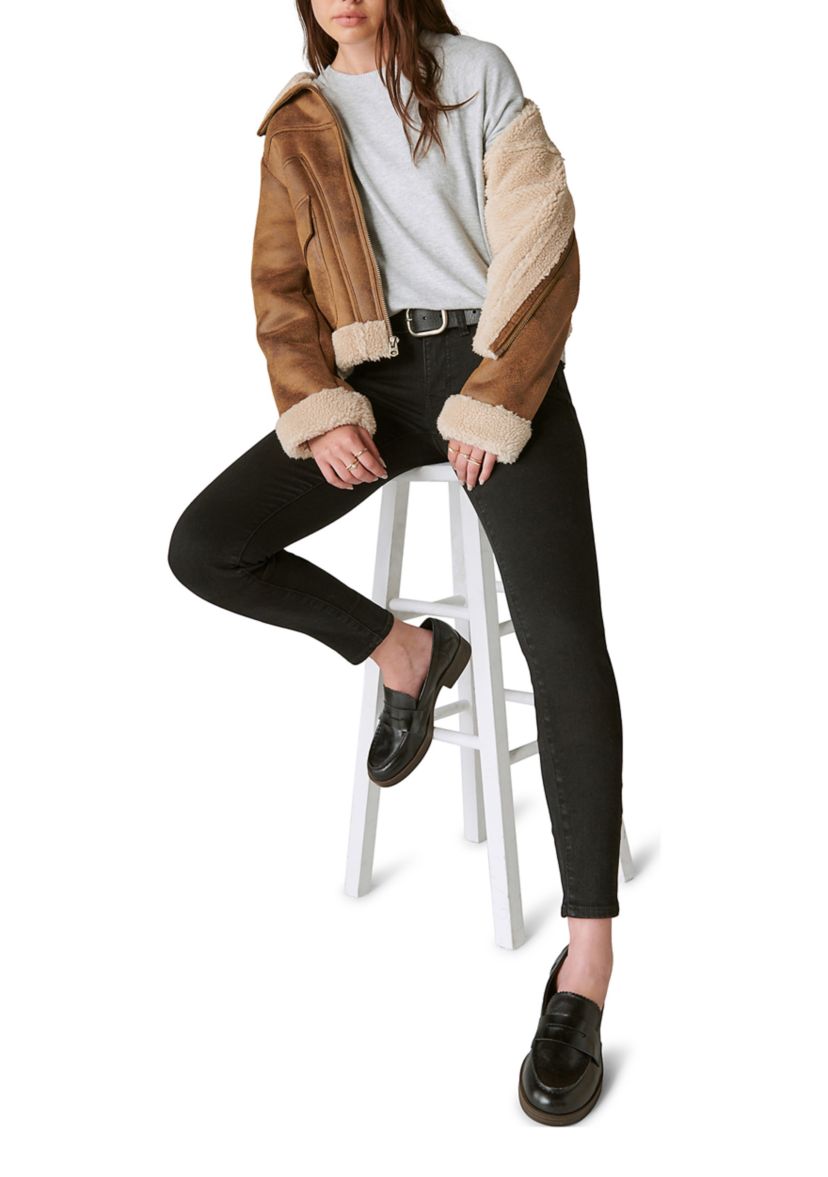 Womens Ava Mid Rise Skinny Jeans