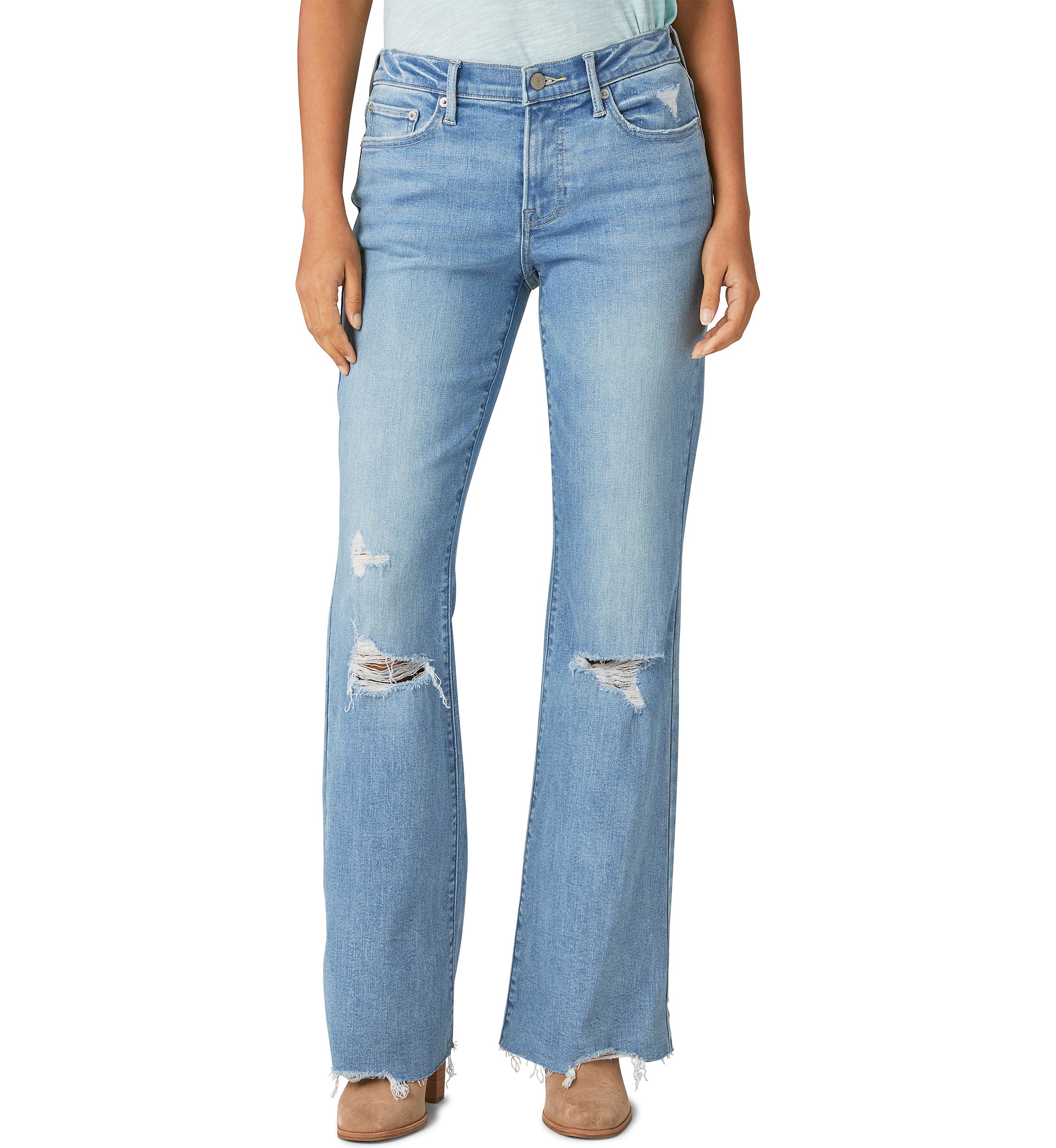 Mid Rise Sweet Flare Destroyed Jeans