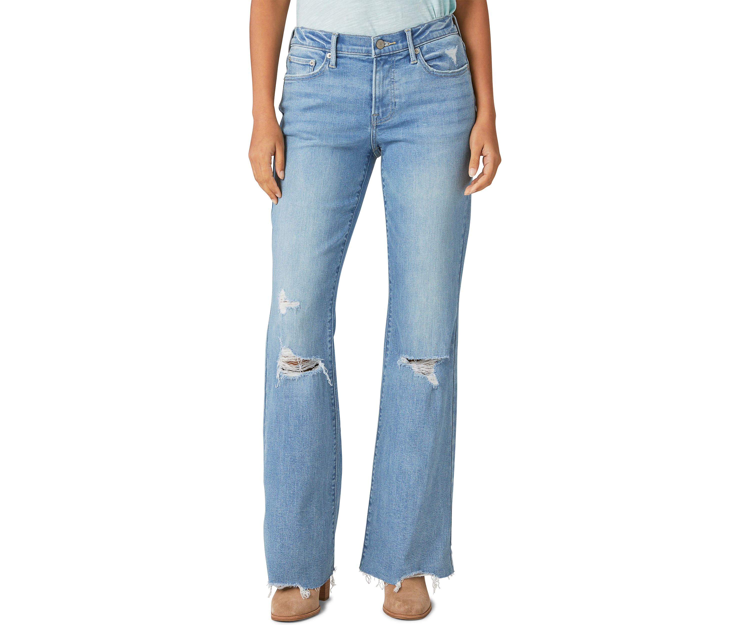 Mid Rise Sweet Flare Destroyed Jeans