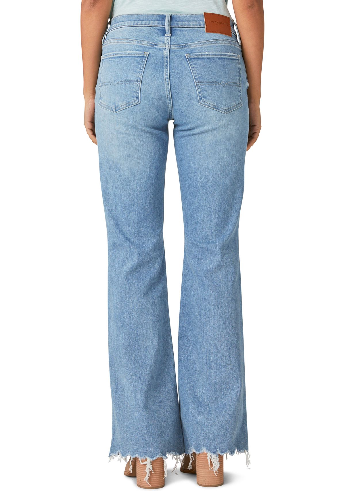 Mid Rise Sweet Flare Destroyed Jeans