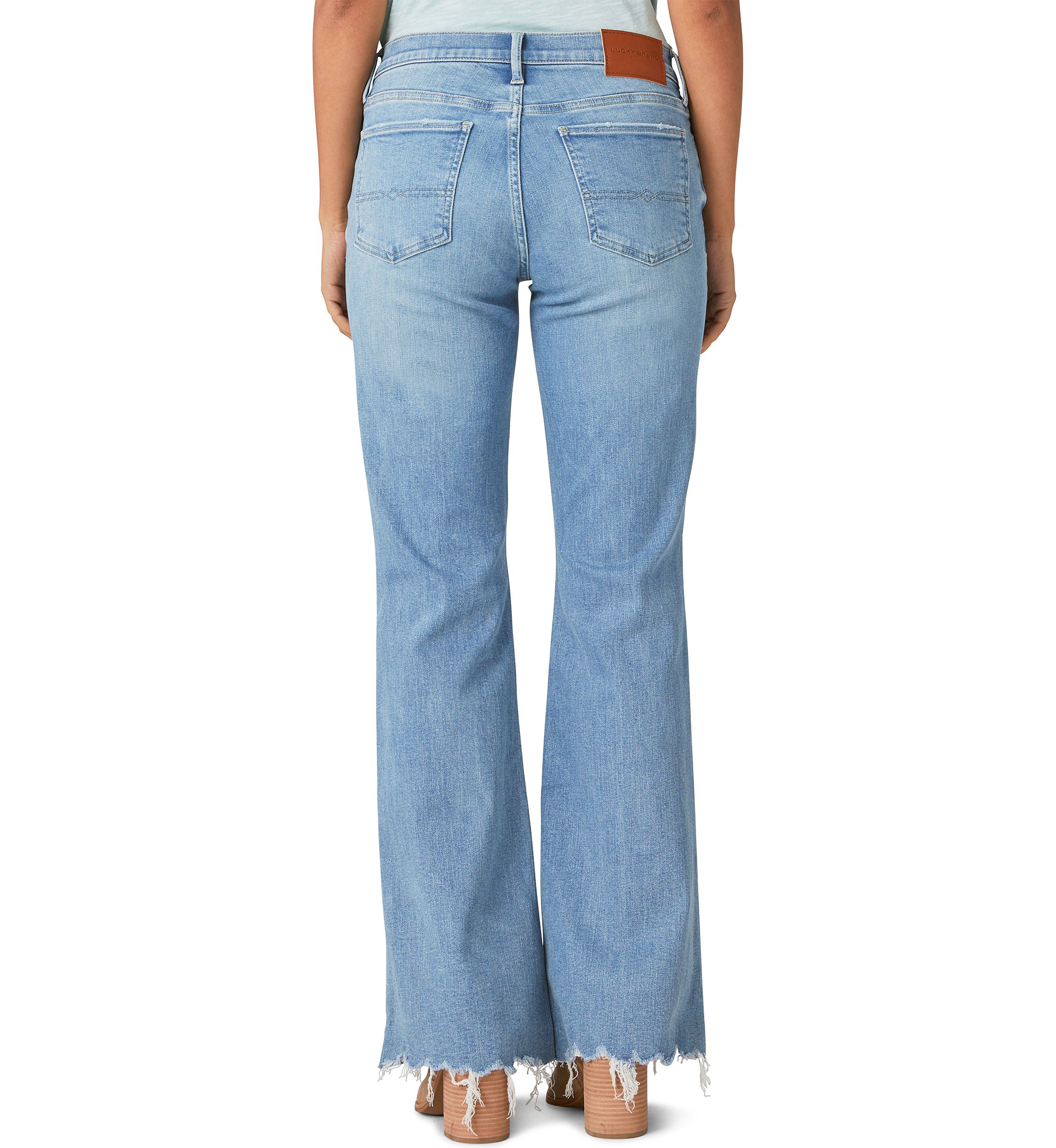 Mid Rise Sweet Flare Destroyed Jeans