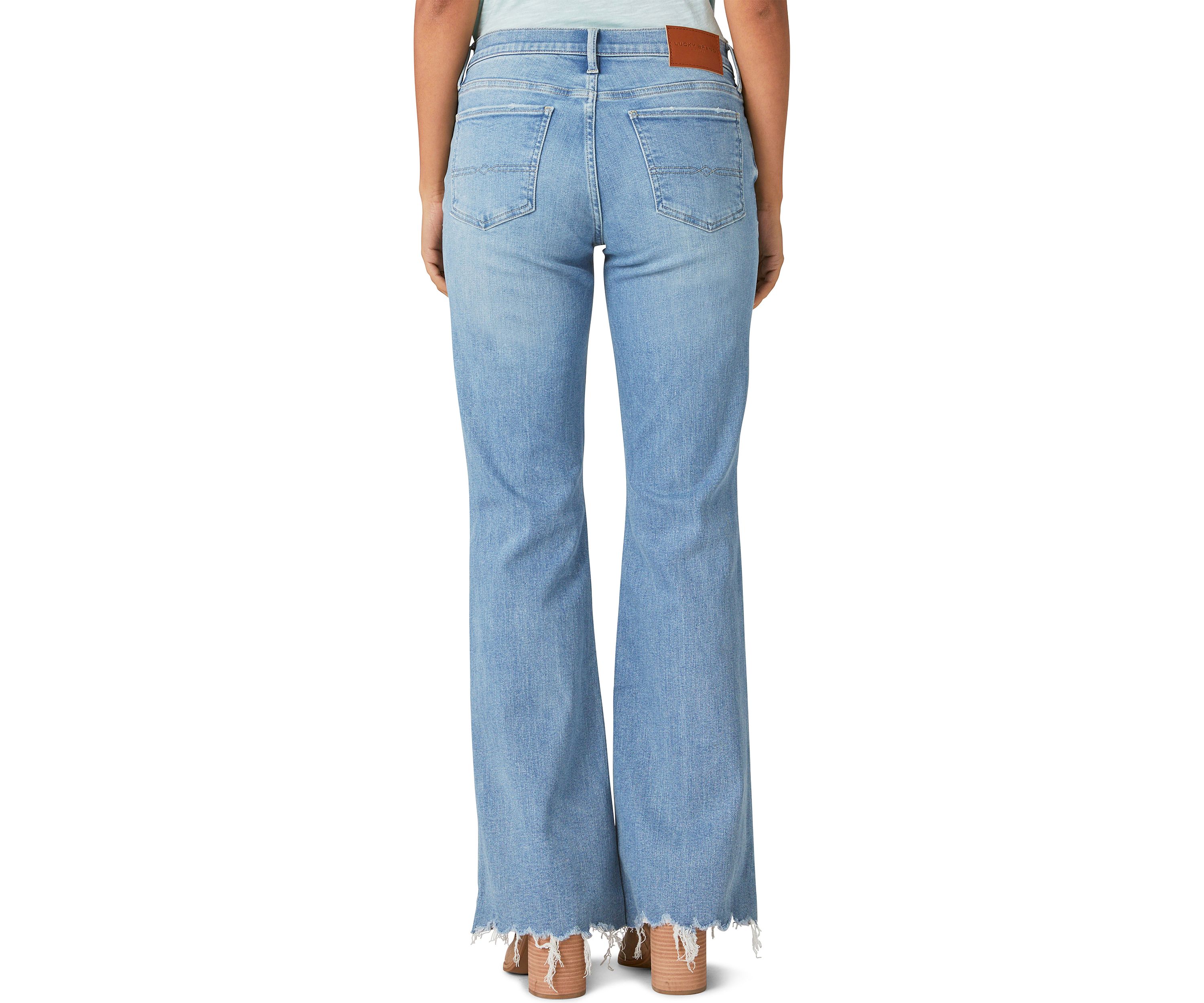Mid Rise Sweet Flare Destroyed Jeans