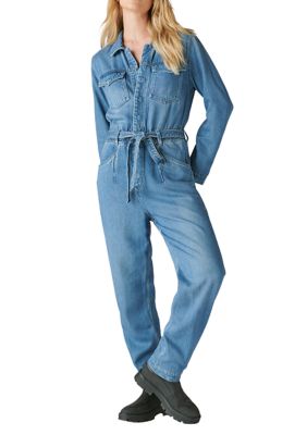 Free People Mixed Media One Piece Jumpsuit