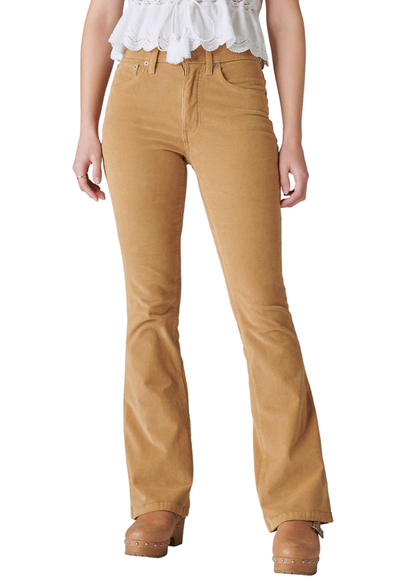 Womens High Rise Corduroy Pants