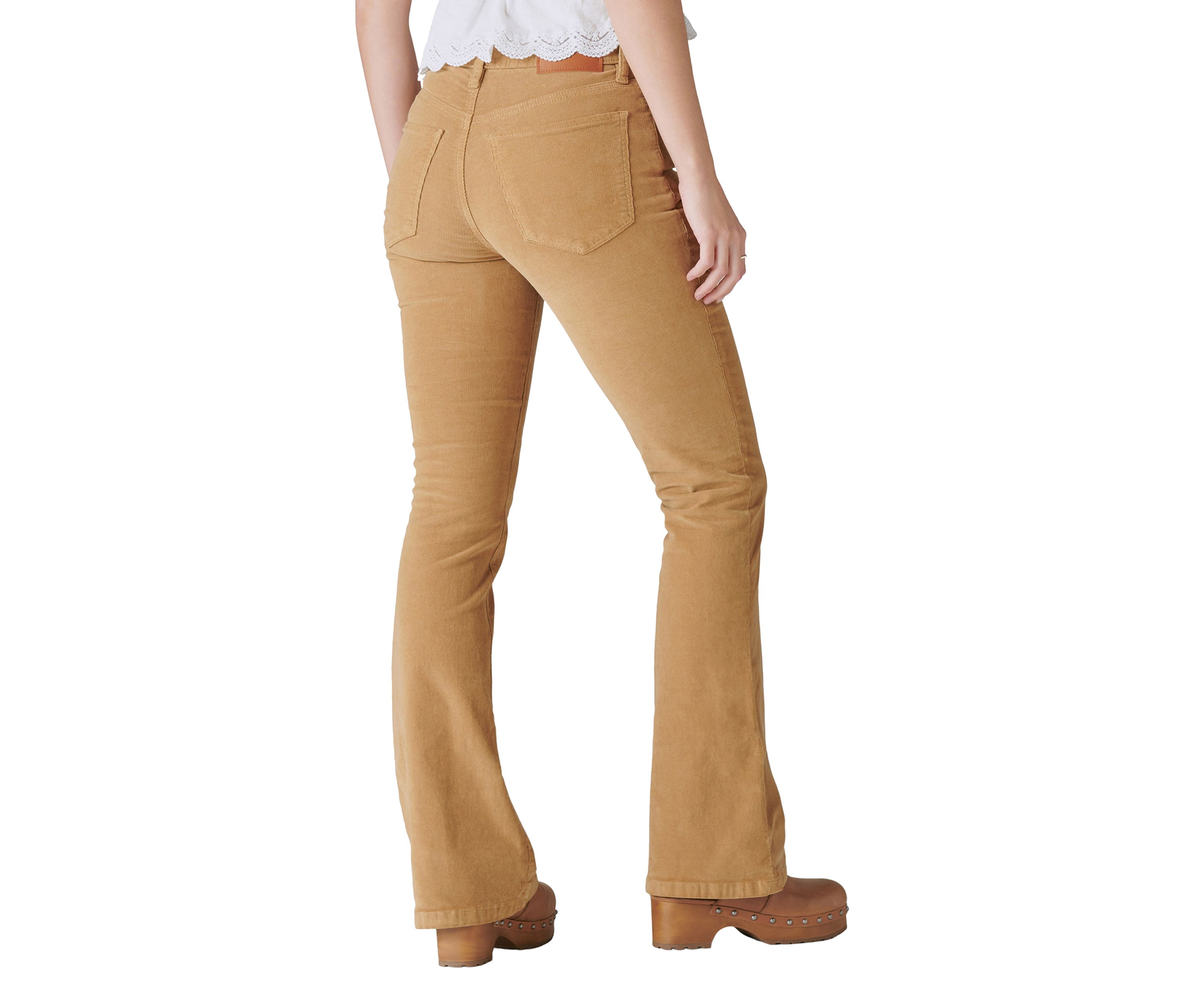 Womens High Rise Corduroy Pants