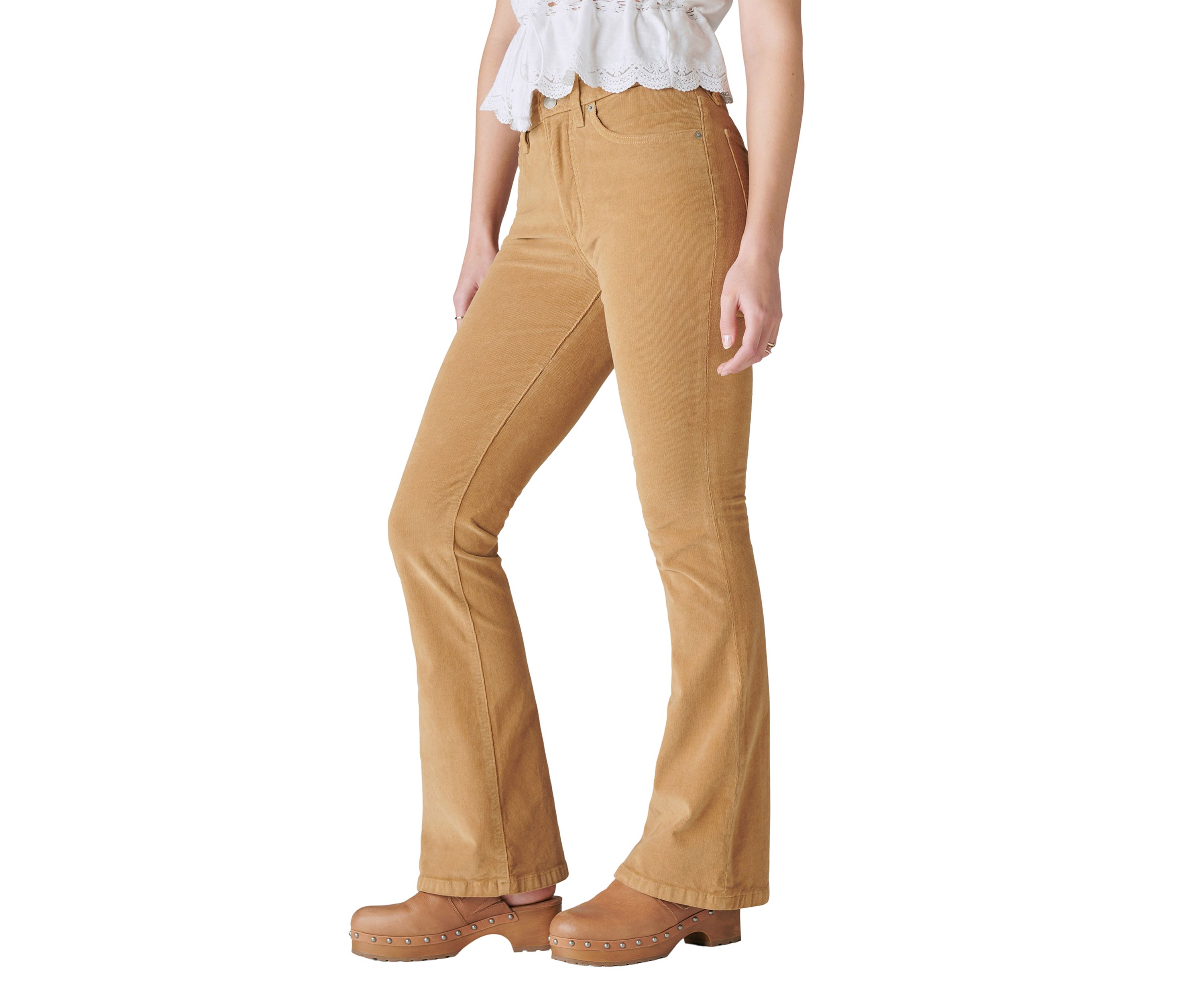 Womens High Rise Corduroy Pants