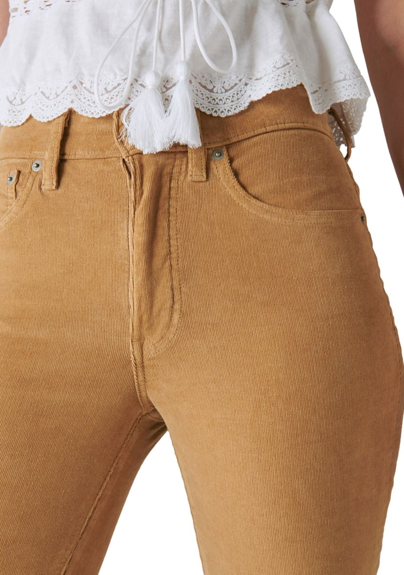 Womens High Rise Corduroy Pants