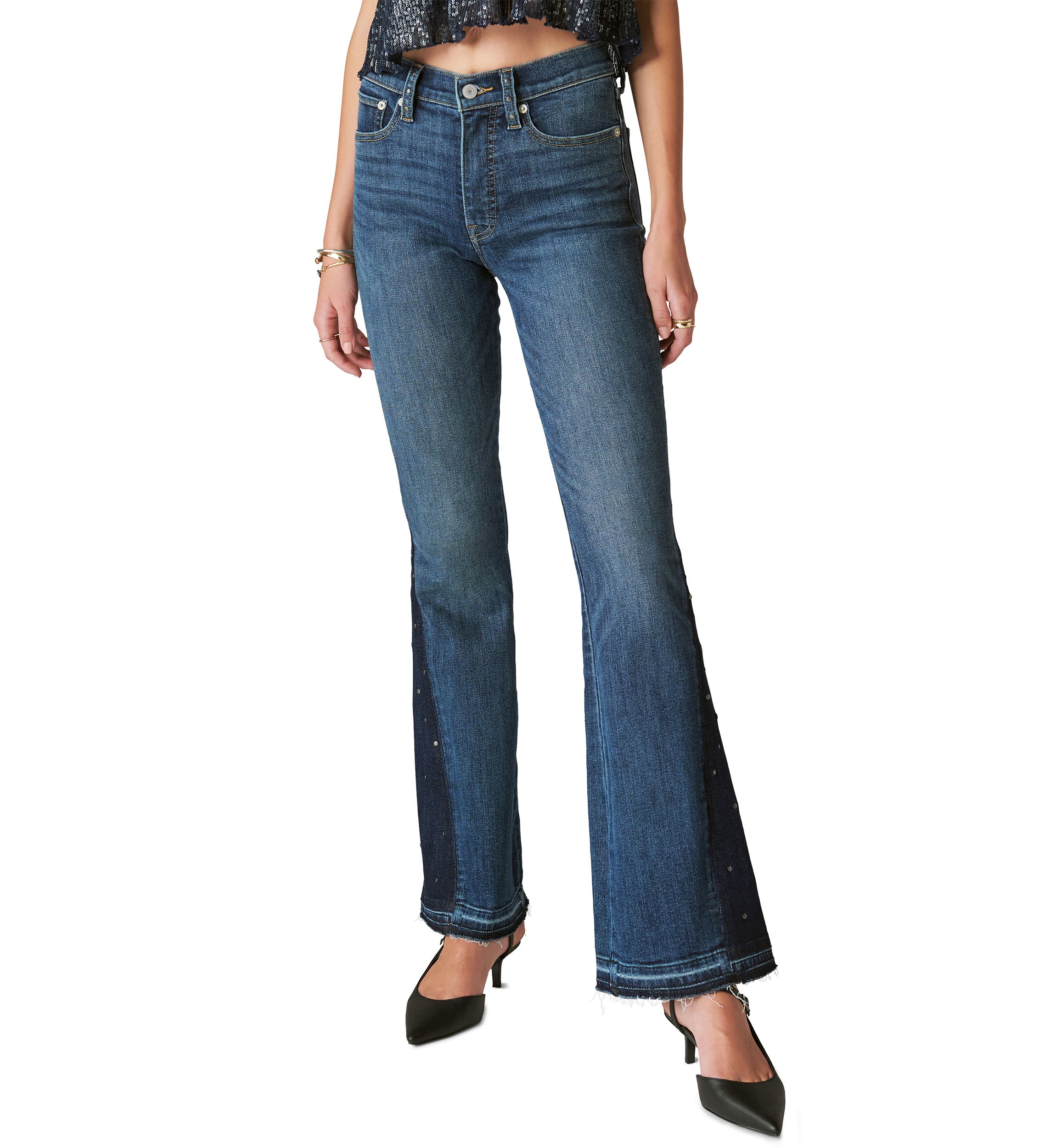 Womens High Rise Stevie Flare Jeans