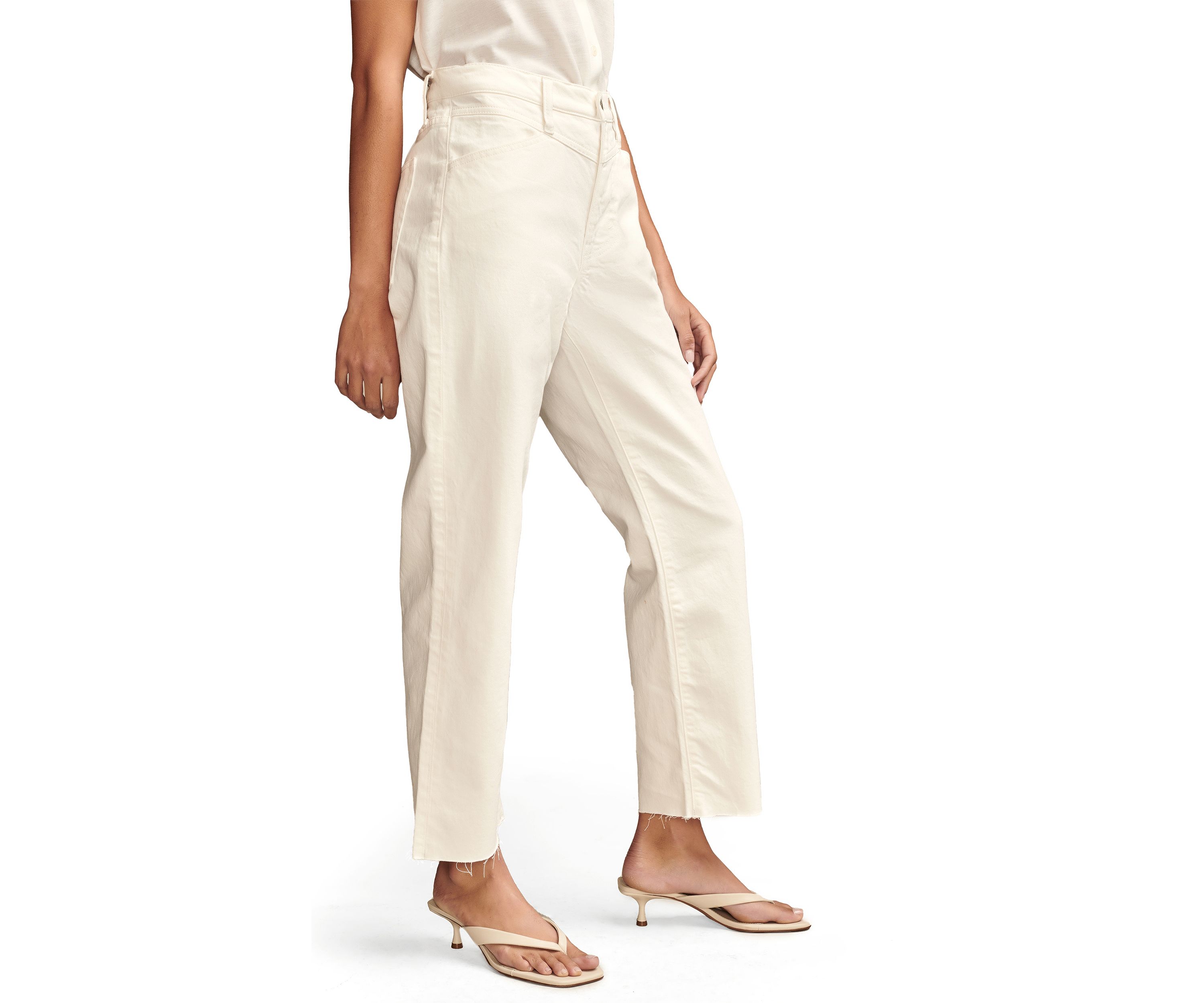 Womens Loose Cropped Jeans 
