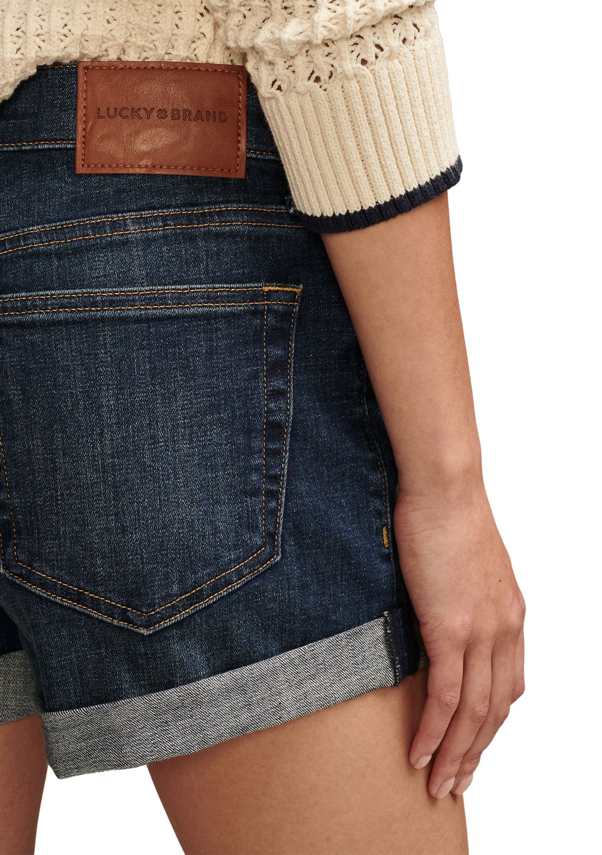 Ava Mid Rise Rolled Shorts