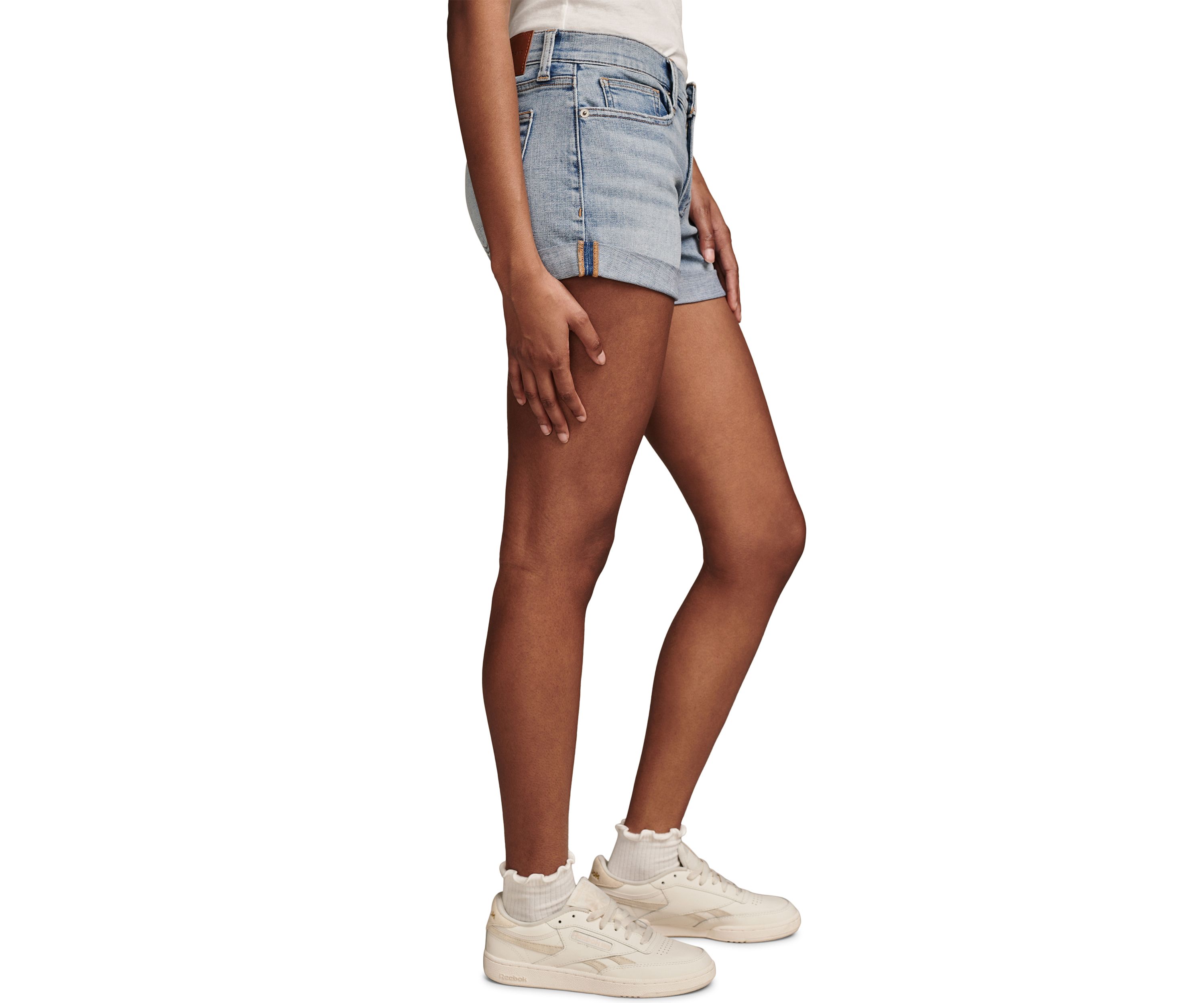 Ava Mid Rise Roll Shorts