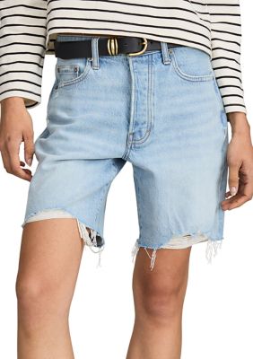 Women's 90's Loose Destructed Denim Shorts