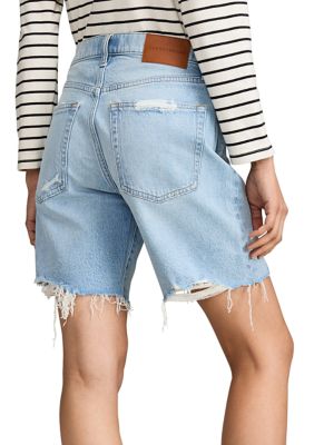 Women's 90's Loose Destructed Denim Shorts