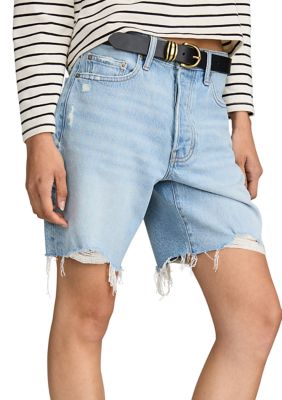 Women's 90's Loose Destructed Denim Shorts