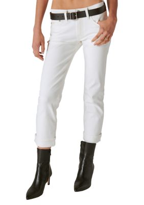 Women's Mid Rise Cropped Cuffed Jeans