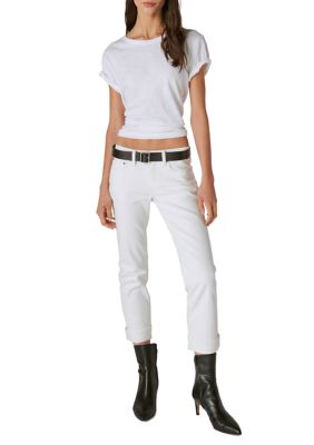 Women's Mid Rise Cropped Cuffed Jeans