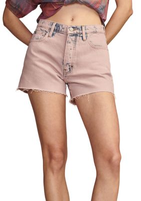 Lucky Brand Womens High Rise Denim Mom Shorts