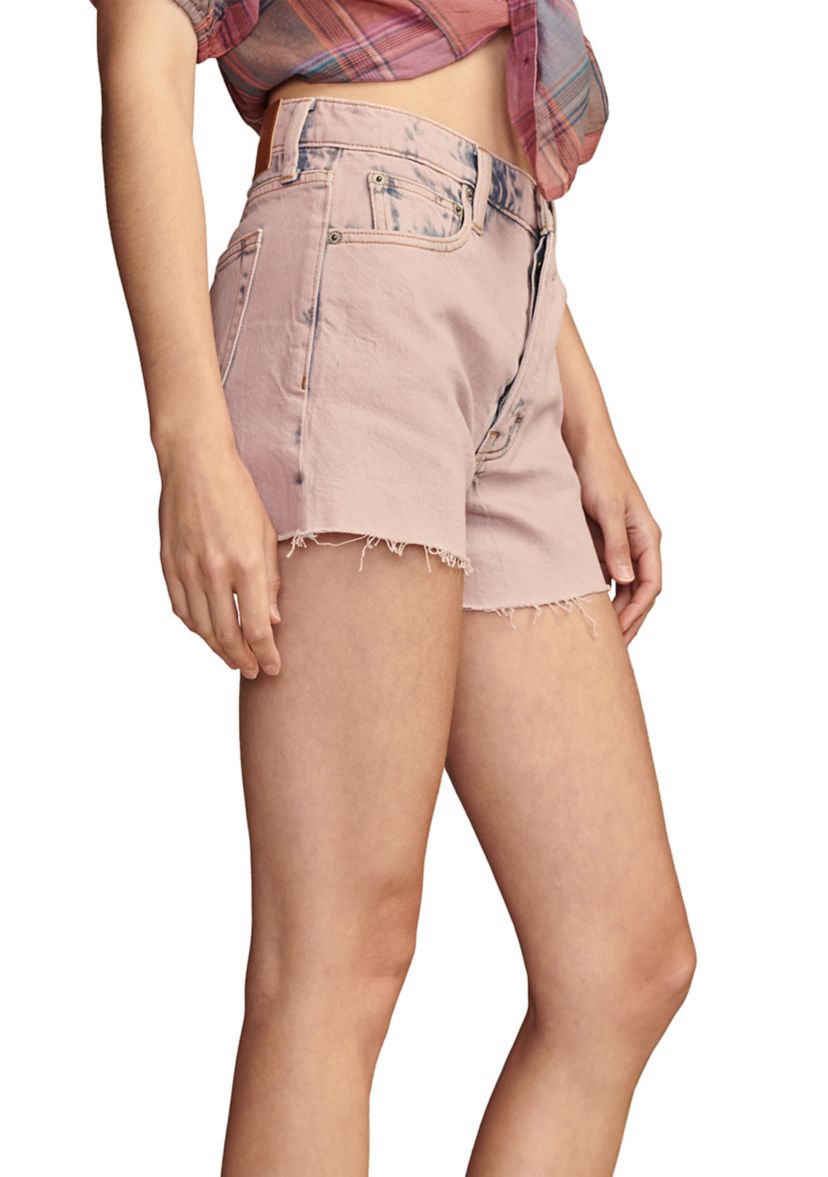 Womens High Rise Denim Mom Shorts