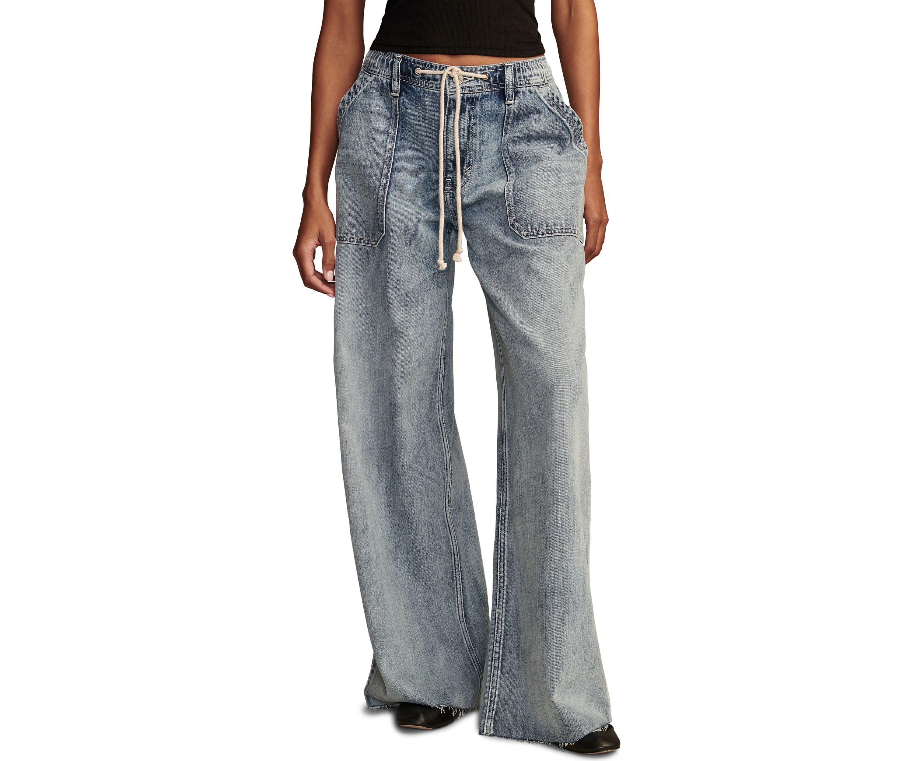 Patch Pocket Pull On Jeans