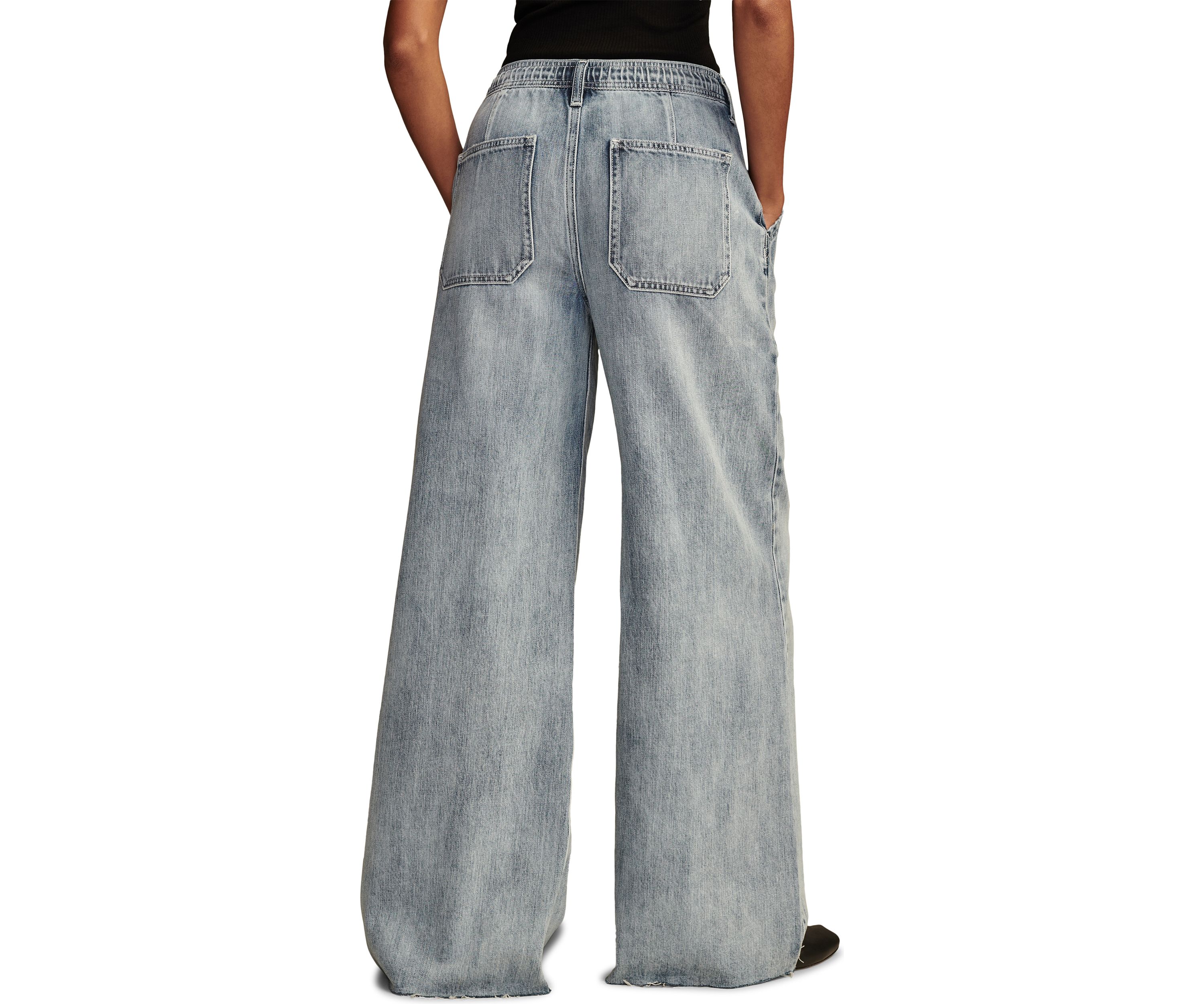 Patch Pocket Pull On Jeans