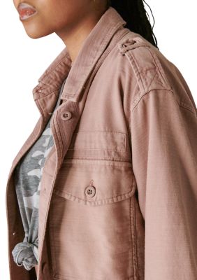 Women's Cropped Twill Utility Jacket