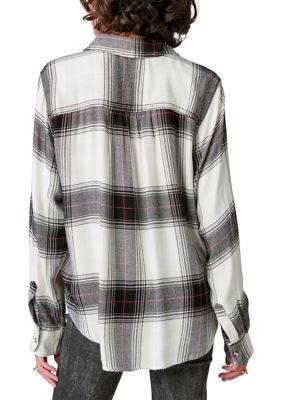 Cloud Plaid Boyfriend Shirt