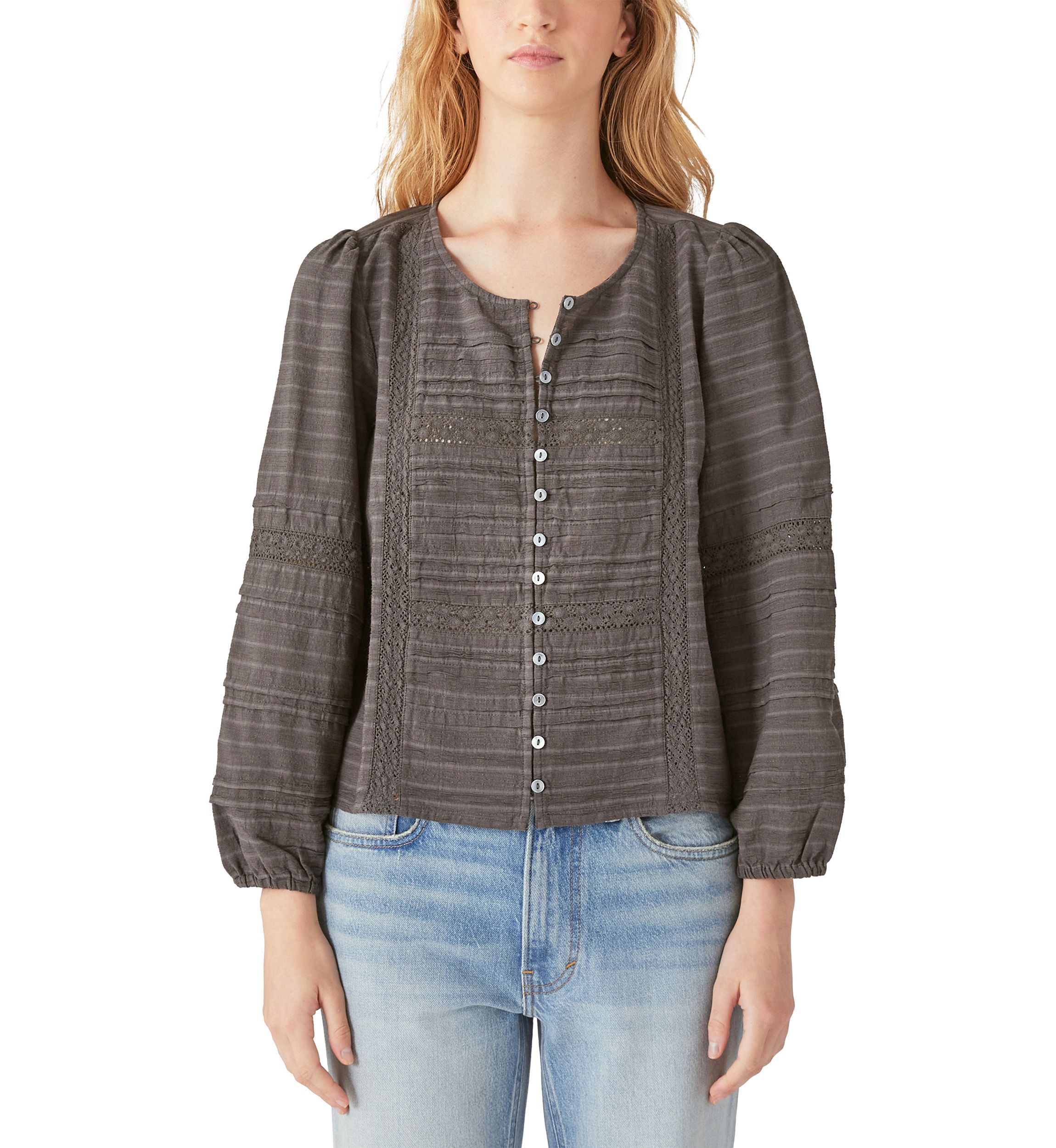 Pintuck Lace Shirt