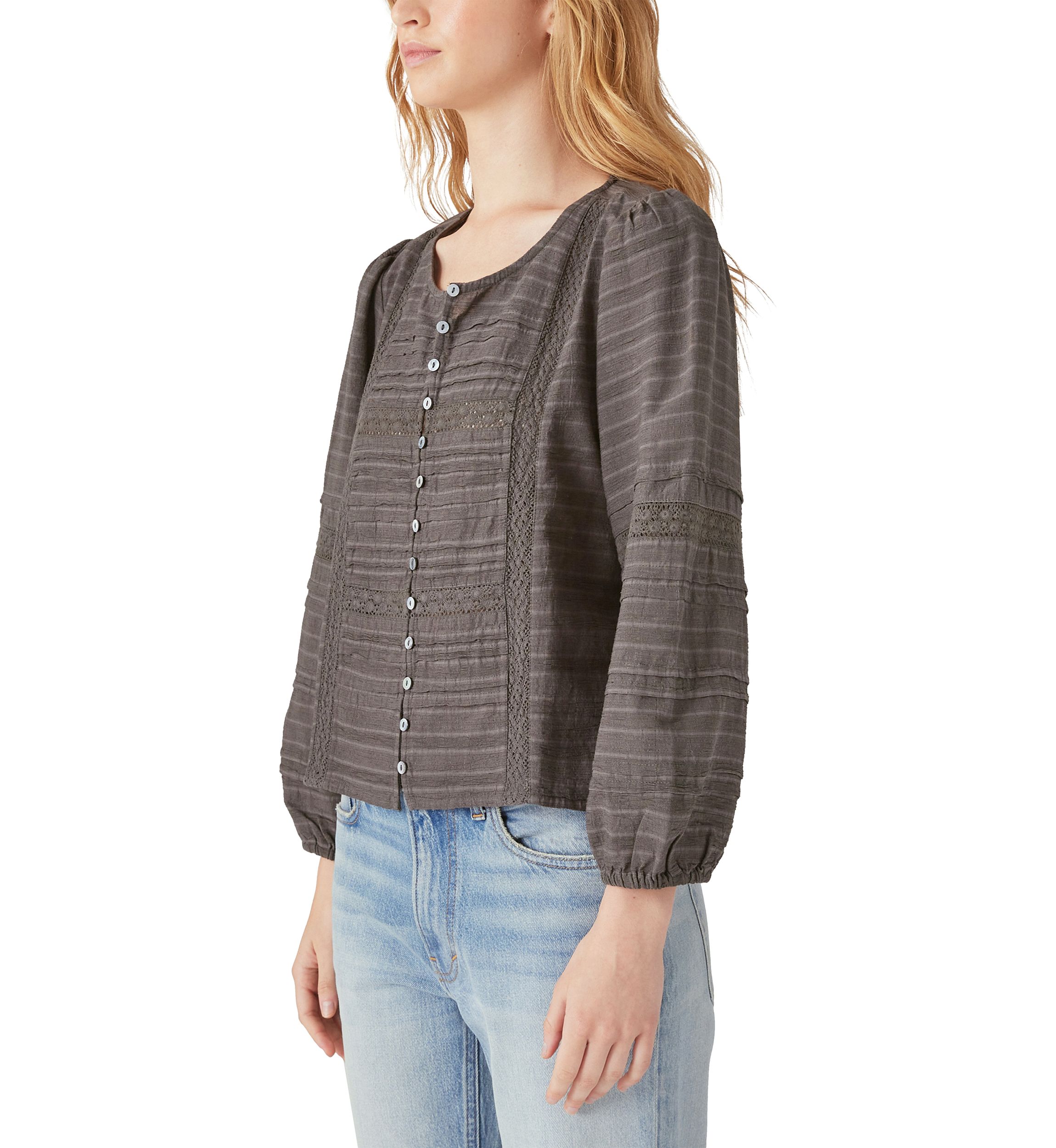 Pintuck Lace Shirt