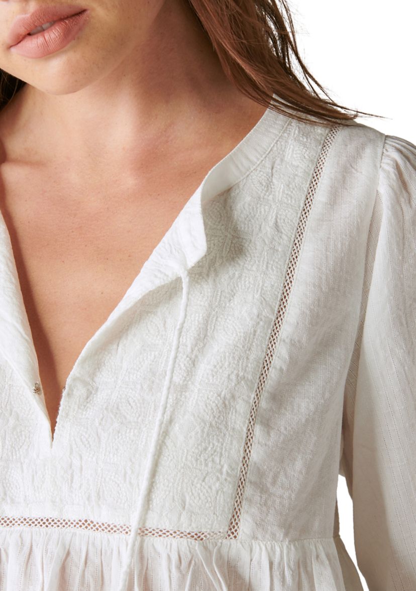 Womens Long Sleeve Peasant Blouse