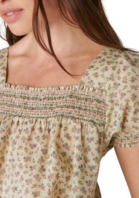 Women's Ditsy Floral Peasant Top