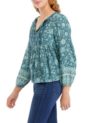 Long Sleeve Peasant Blouse