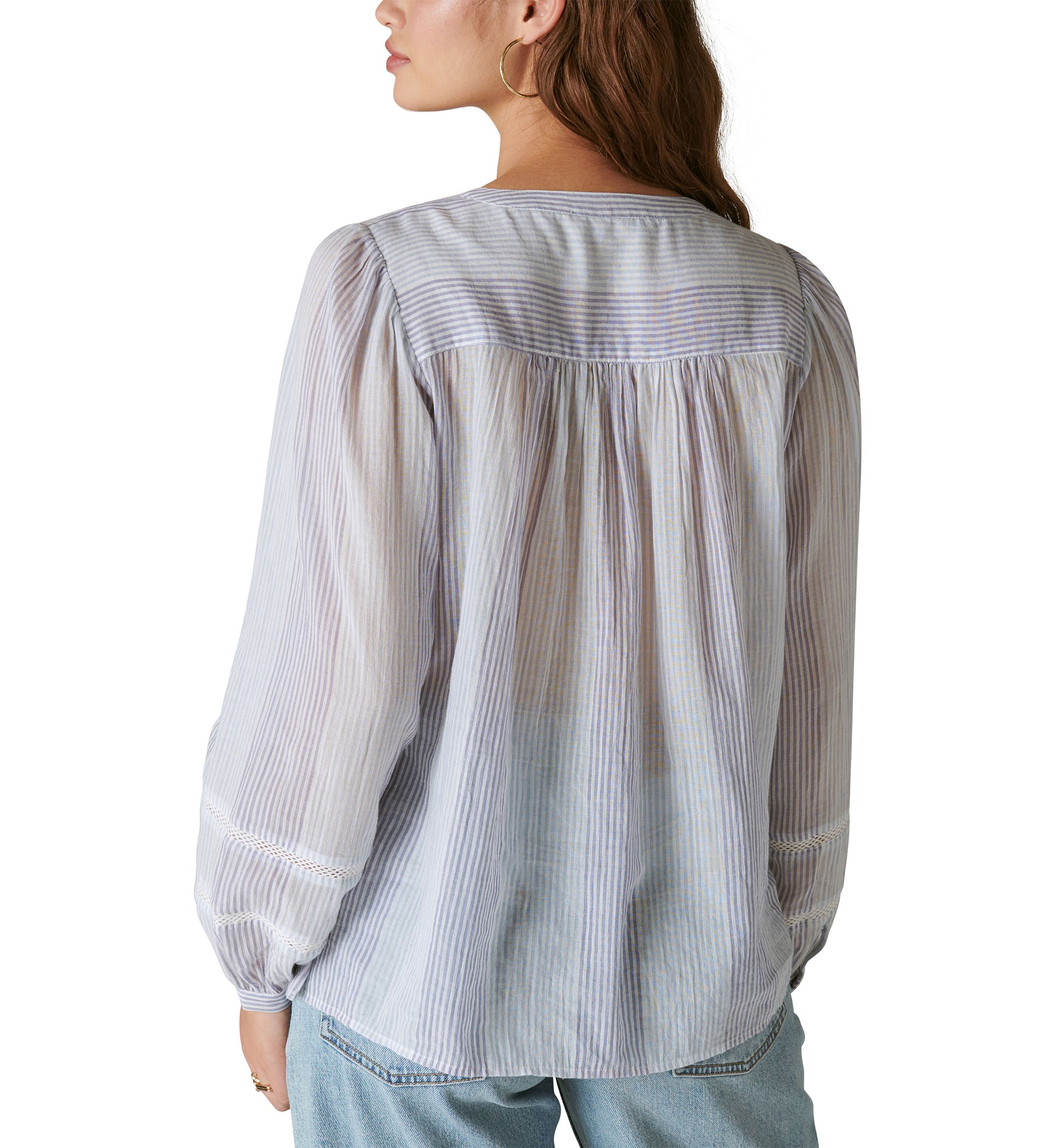 Smocked Button Through Blouse