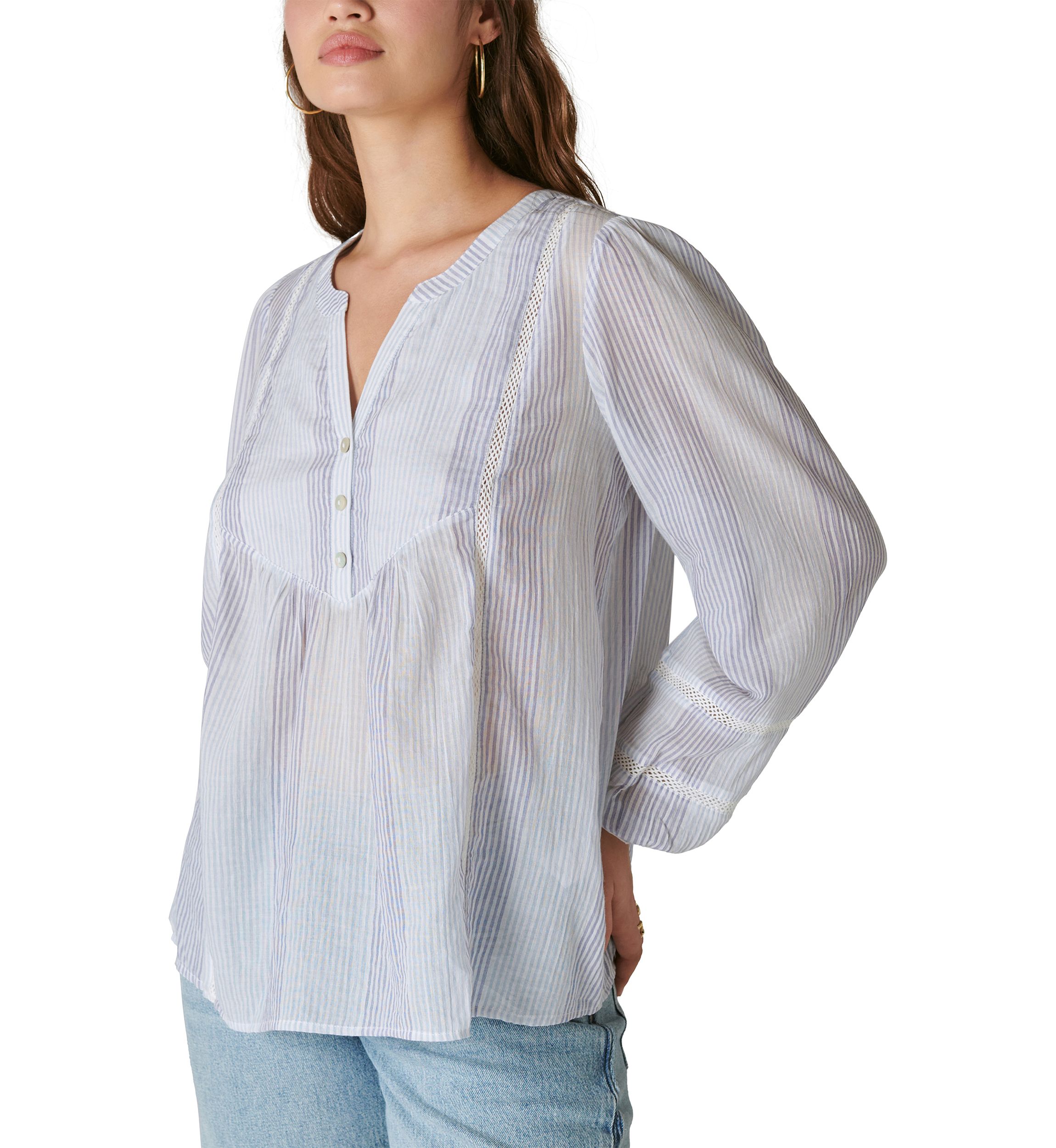 Smocked Button Through Blouse