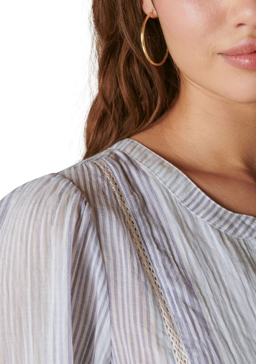 Smocked Button Through Blouse