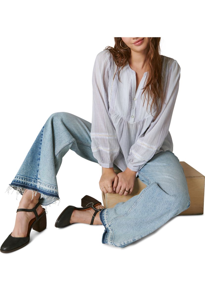 Smocked Button Through Blouse