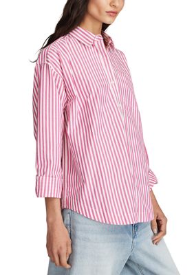 Long Sleeve Striped Boyfriend Shirt