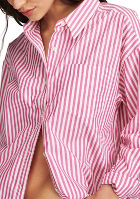 Long Sleeve Striped Boyfriend Shirt