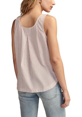 Women's Scoop Neck Striped Tank Top