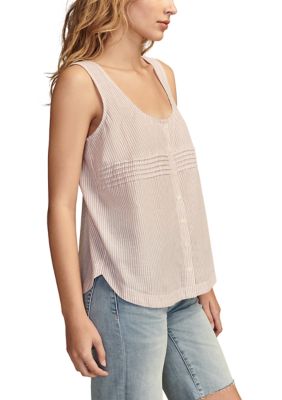 Women's Scoop Neck Striped Tank Top