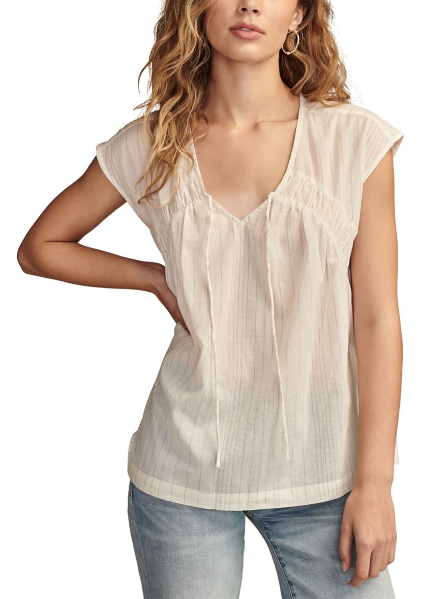 Womens Sleeveless Woven Top